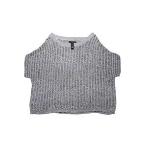 Logix women’s gray sheer cable knit top size xl